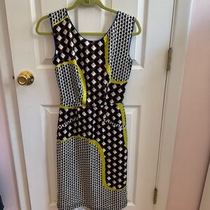 Anthropologie Geo print silk dress